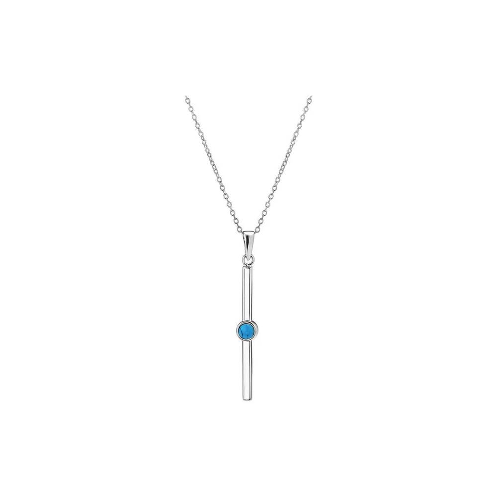 NEW GOLD & HONEY women's bar pendant necklace in turquoise
